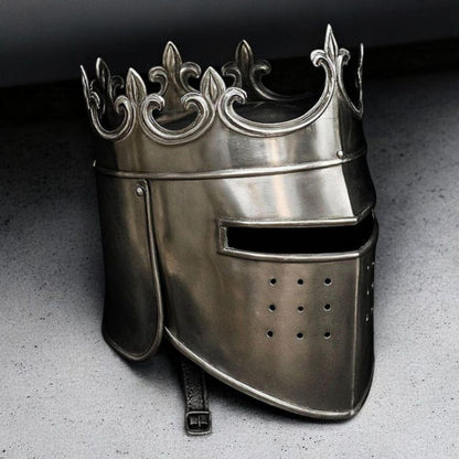 Medieval Queen/King Crown Helmet – Wearable Steel Armor for LARP & Cosplay