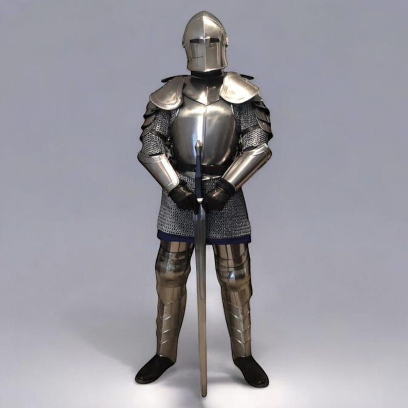 Handmade Steel Medieval Knight Armor Suit – Full Body LARP Cosplay & Historical Reenactment Costume