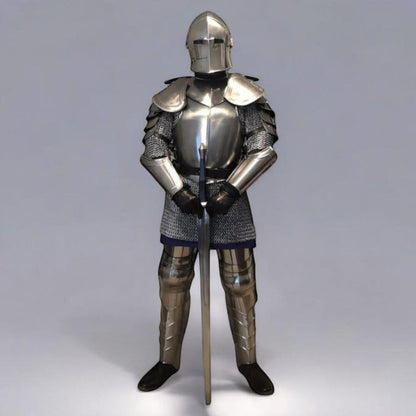 Handmade Steel Medieval Knight Armor Suit – Full Body LARP Cosplay & Historical Reenactment Costume