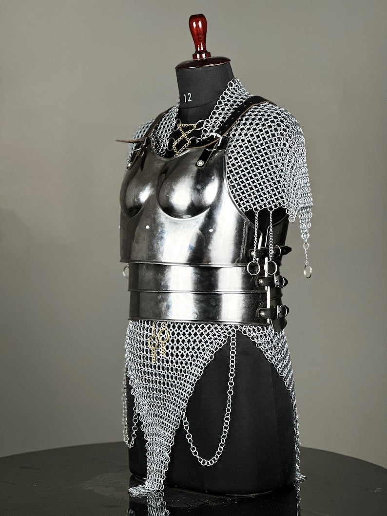 Brave Lady Medieval Knight Armor Suit for Sale - Handmade Wearable LARP Cosplay