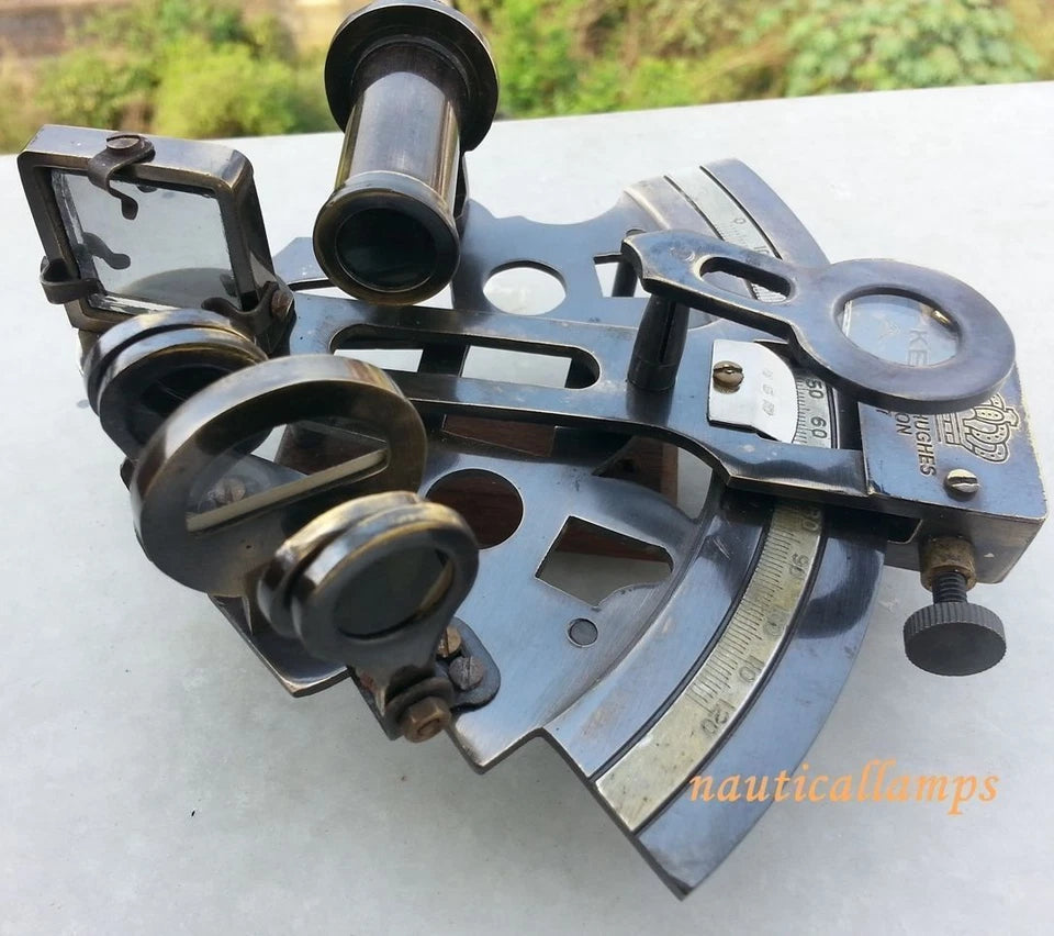 Kelvin & Hughes 1917 nautical sextant replica, ideal gift for maritime collectors

