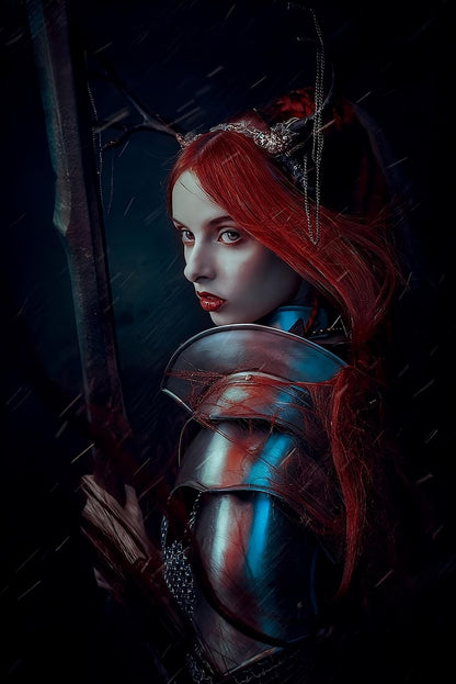 Knight armor chainmail LARP costume with adjustable leather straps