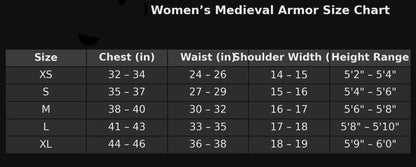 Lady Steel Armor Gift for Women – Ideal Medieval Fantasy Cosplay and LARP Outfit