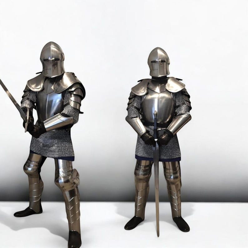 LARP cosplay medieval knight armor helmet with cross slit design
