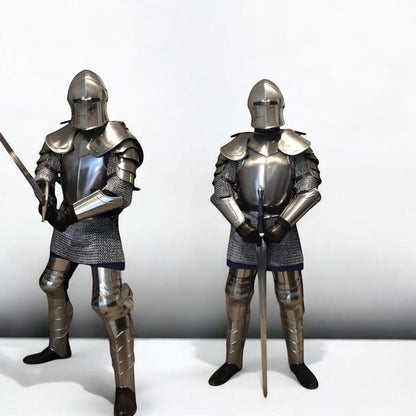 LARP cosplay medieval knight armor helmet with cross slit design