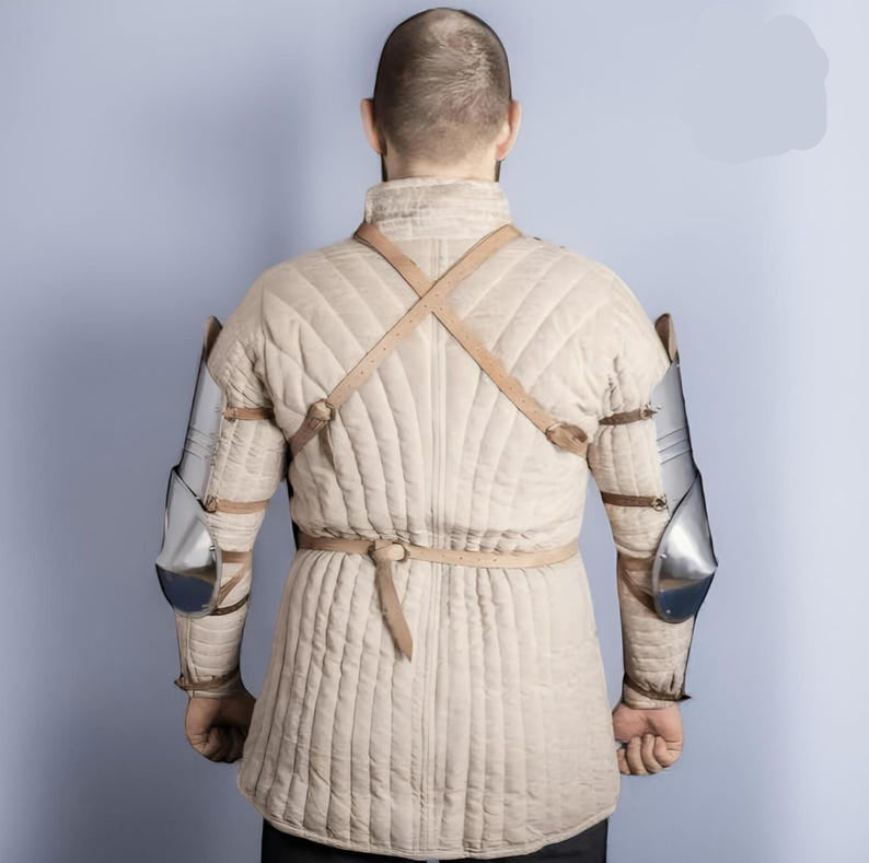 LARP knight cuirass with genuine leather straps, steel construction, and comfortable adjustable fit