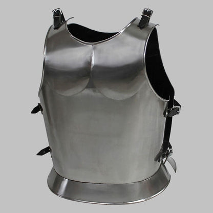 LARP-ready Gothic knight body armor with front and back breastplate design
