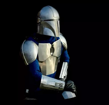 Side Profile of Din Djarin Inspired Mandalorian Steel Armor Costume – Artisans Hub

