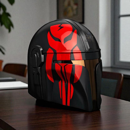 Buy Mandalorian steel cosplay helmet – screen-accurate wearable armor for LARP, cosplay, and display