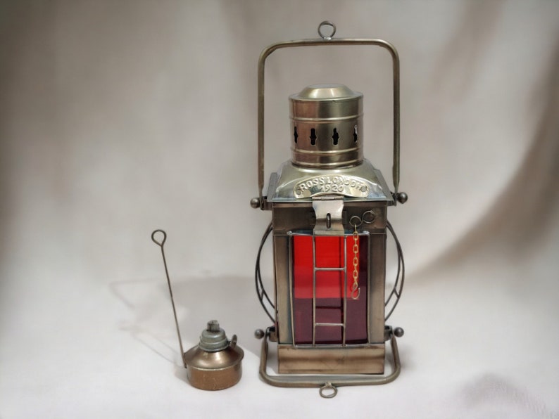 Marine brass lantern antique oil lamp inspired by classic ship lighting