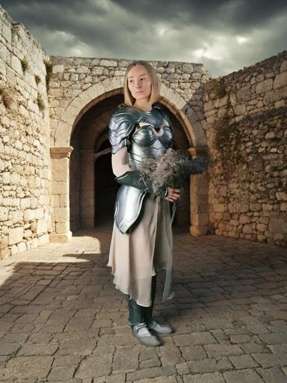 Medieval Armor Female full suit steel cuirass body armor for cosplay and Halloween gift