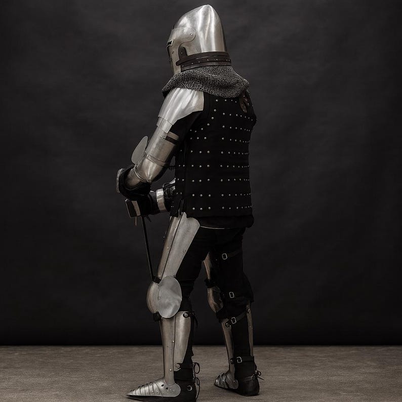 Full steel medieval buhurt armor set battle ready suit for HMB LARP and SCA combat