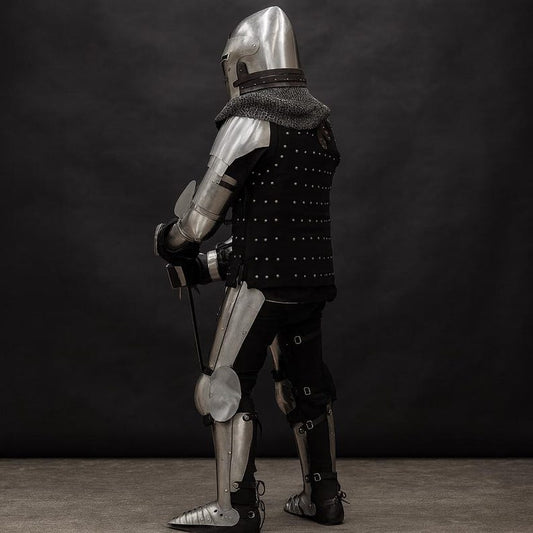 Full steel medieval buhurt armor set battle ready suit for HMB LARP and SCA combat