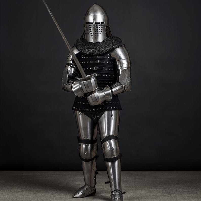 Medieval buhurt armor set full steel battle ready suit for HMB LARP SCA combat reenactment cosplay by Artisans Hub