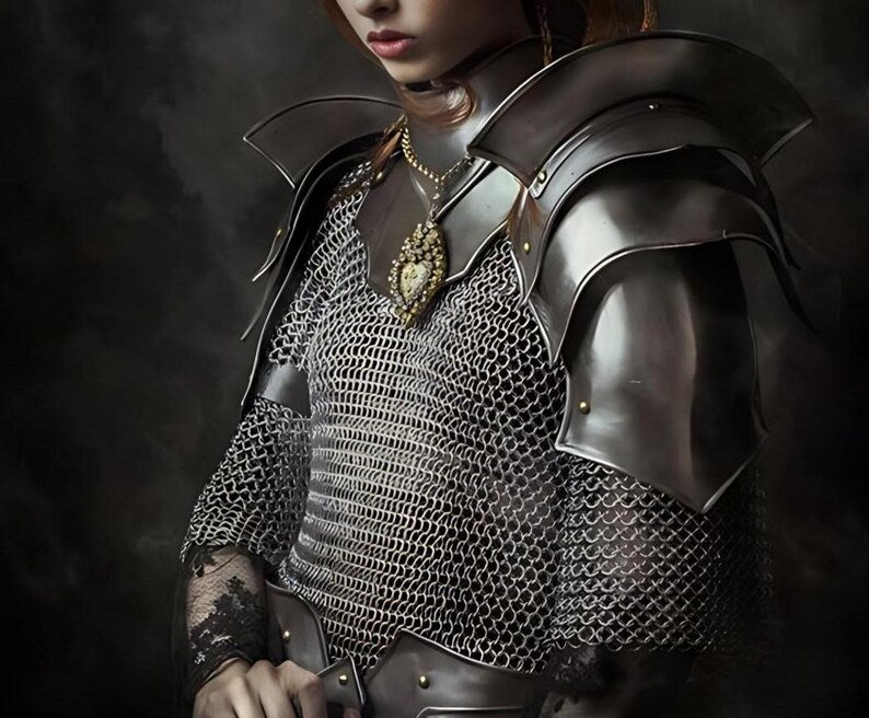 Medieval chainmail armor for LARP costume and fantasy cosplay