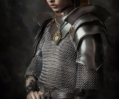 Medieval chainmail armor for LARP costume and fantasy cosplay