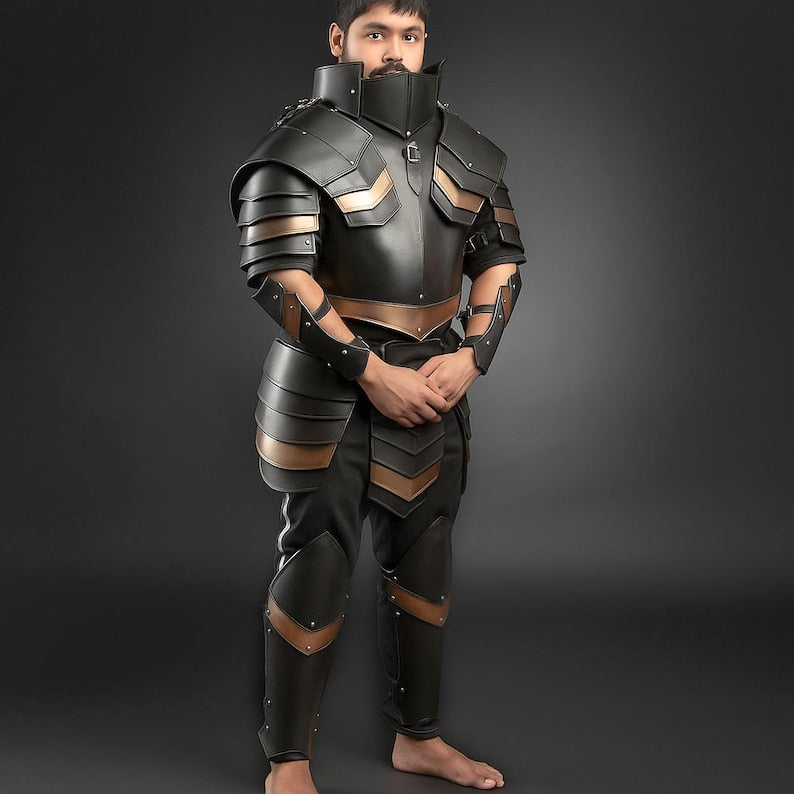 Medieval crusader armor chest and back plates from the Templar Knight Armor Set