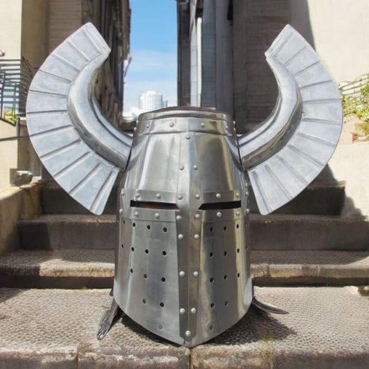 Authentic Medieval Crusader Knight Helmet made from high-quality steel