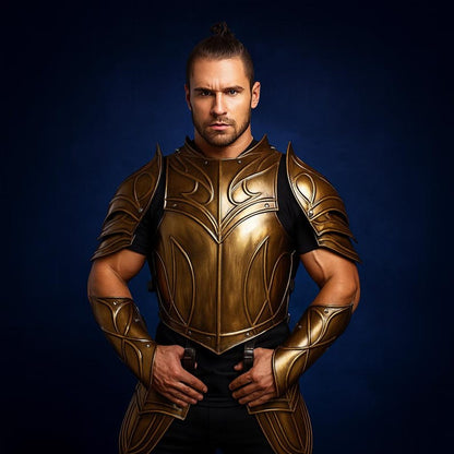 Medieval Elven Armor LARP cosplay half-body steel armor jacket for fantasy costum