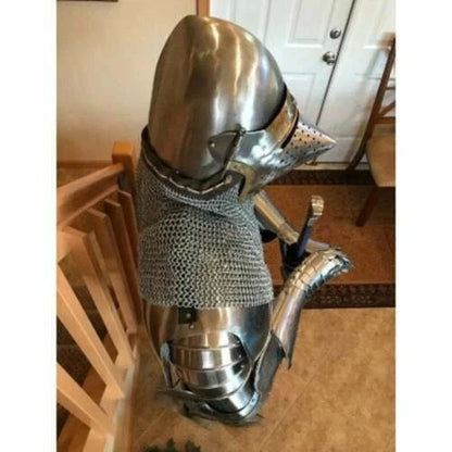 Handmade medieval knight armor suit crafted from 18 gauge steel