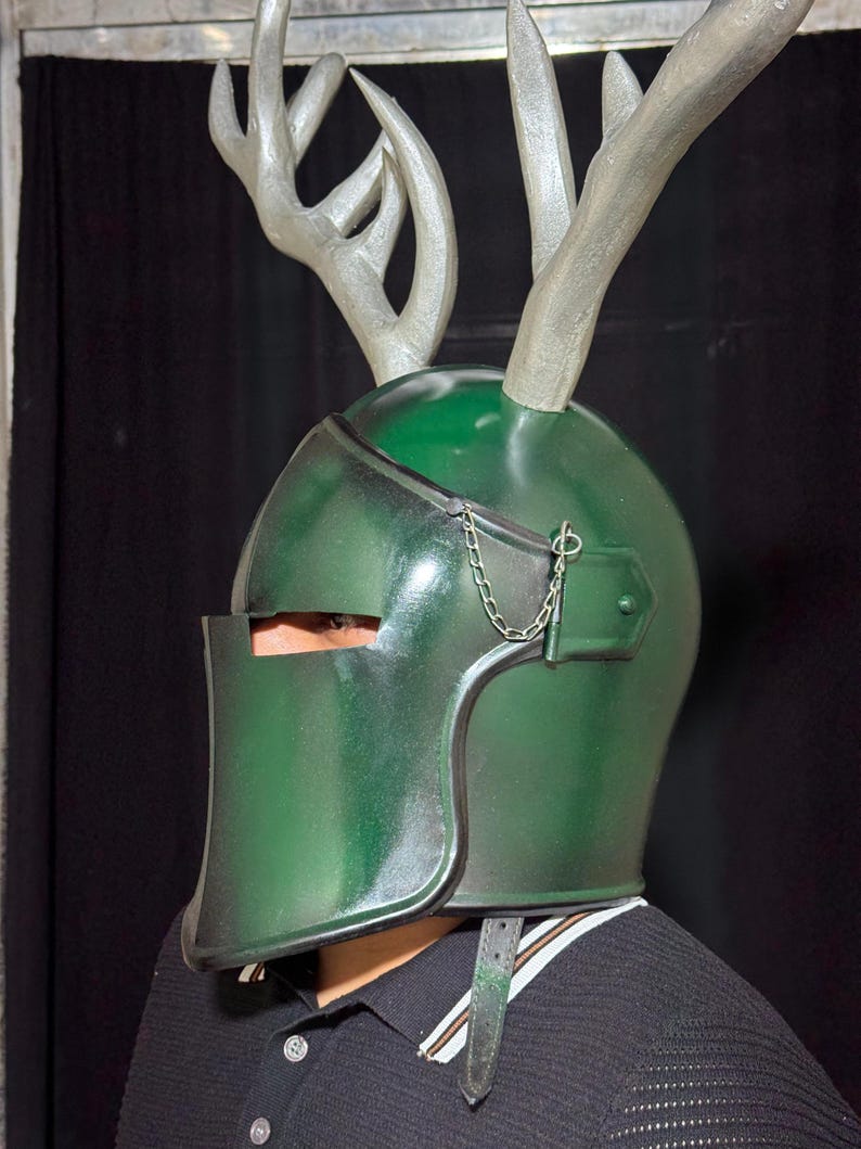 Medieval Knight Armor Helmet ideal for cosplay, Renaissance fairs, and historical costume displays