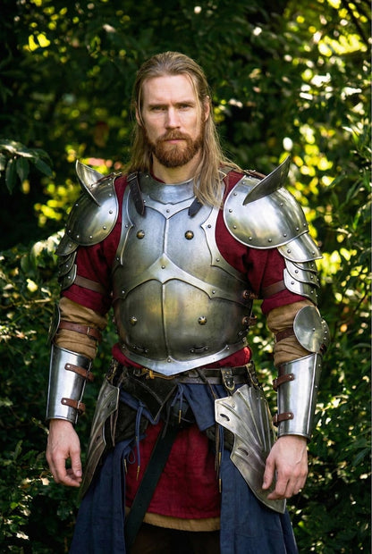 Knight Full Plate Armor Display | Authentic Medieval Barbuta Armor for Collectors