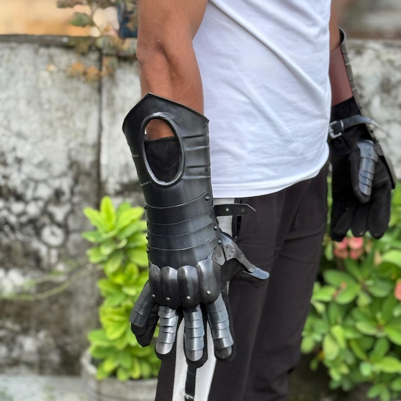 Medieval knights spiked gauntlets designed for LARP combat and Renaissance fair reenactments