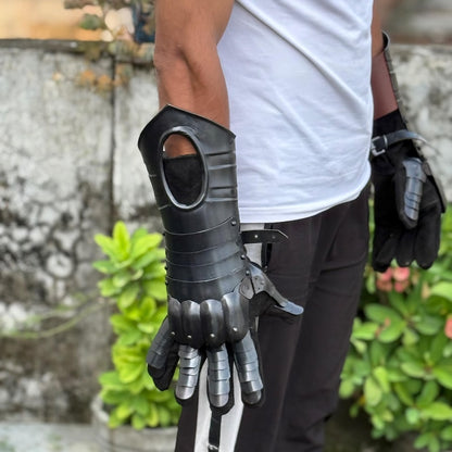 Medieval knights spiked gauntlets designed for LARP combat and Renaissance fair reenactments