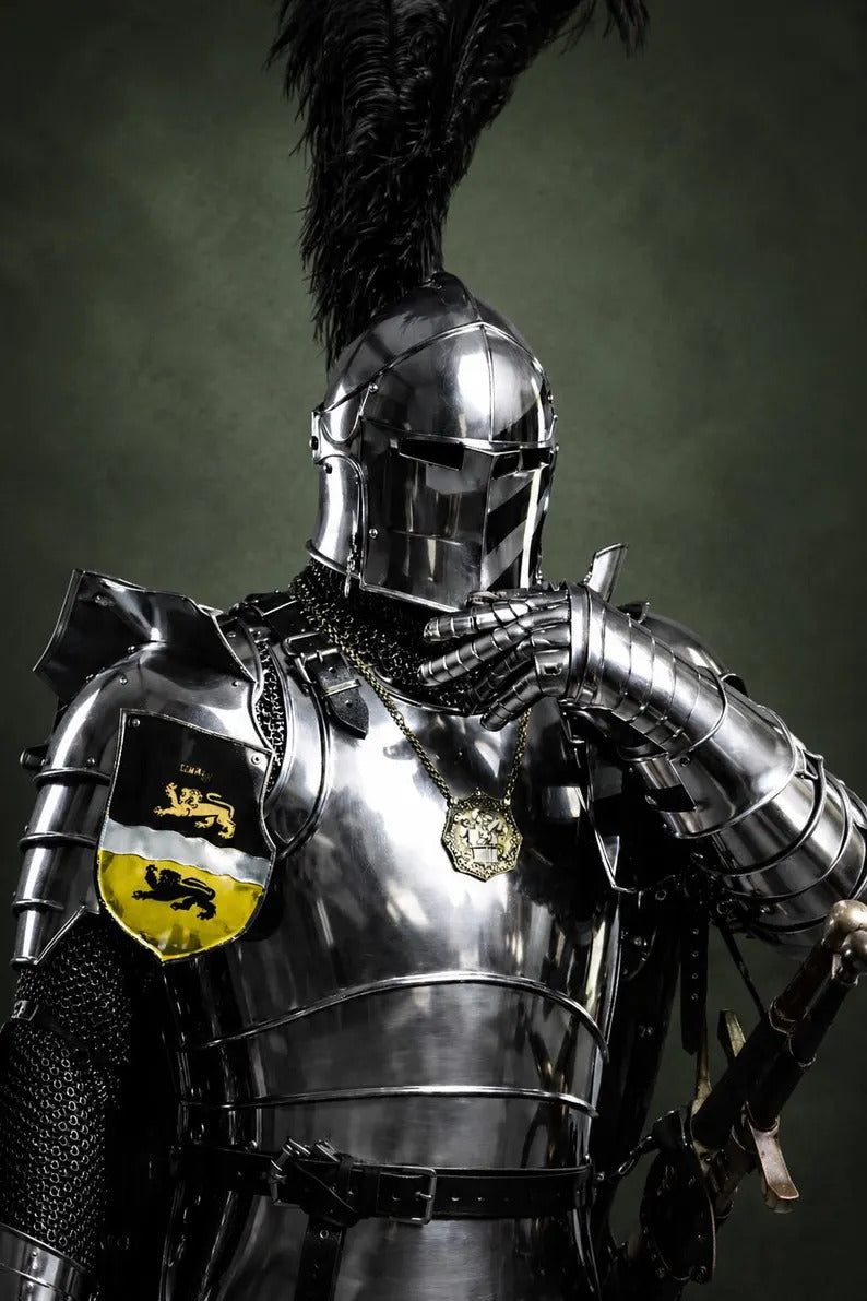 Medieval LARP armor and knight costume for cosplay, Halloween, and reenactments