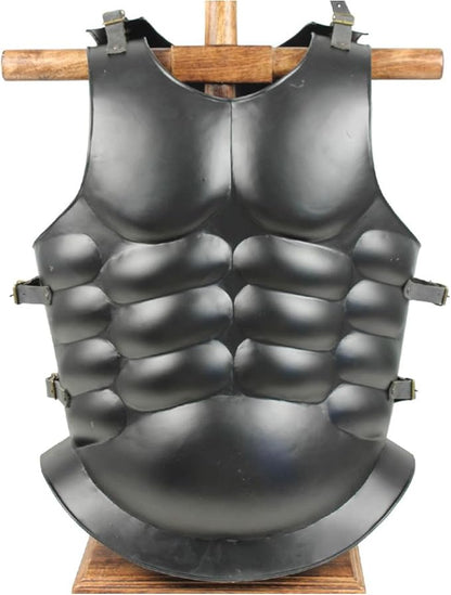 Front view of Medieval Roman Greek Muscle Body Armor Cuirass made of 20-gauge steel


