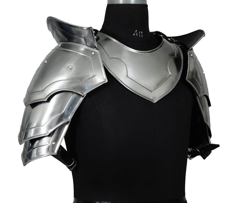 Medieval Steel Gorget with knight armor pauldrons