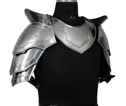 Medieval Steel Gorget with knight armor pauldrons