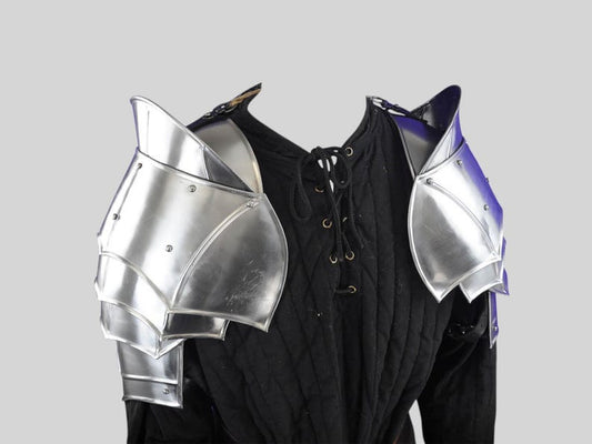  Medieval Steel Pauldrons for LARP Cosplay Shoulder Armor