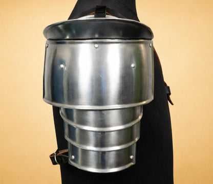 Shop men's medieval armor single pauldron, ideal LARP gear and cosplay costume accessory with adjustable straps