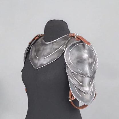 Metal shoulder armor pauldron perfect for cosplay and LARP events