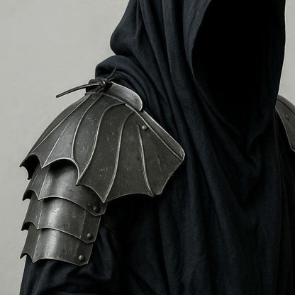 Nazgûl Pauldrons designed for dark fantasy costumes and Ringwraith cosplay events