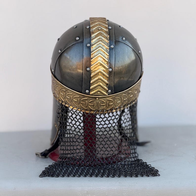 Norse warrior helmet ideal for cosplay and Viking-themed events