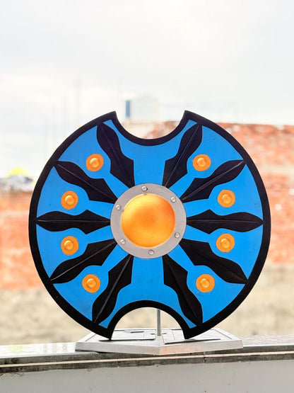 Norse Wooden Shield and Troy Wooden Shield Combo – High-Quality Wood and Steel Construction