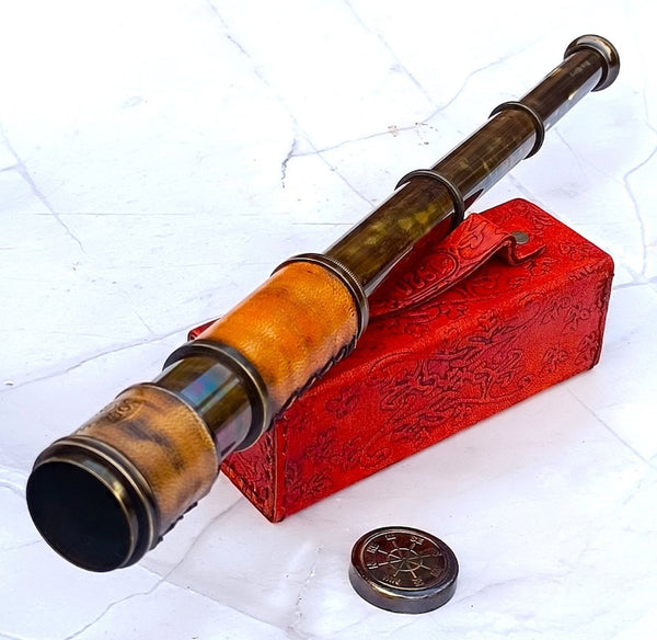 Personalized Working Telescope with Engraved Box – Gift for Husband