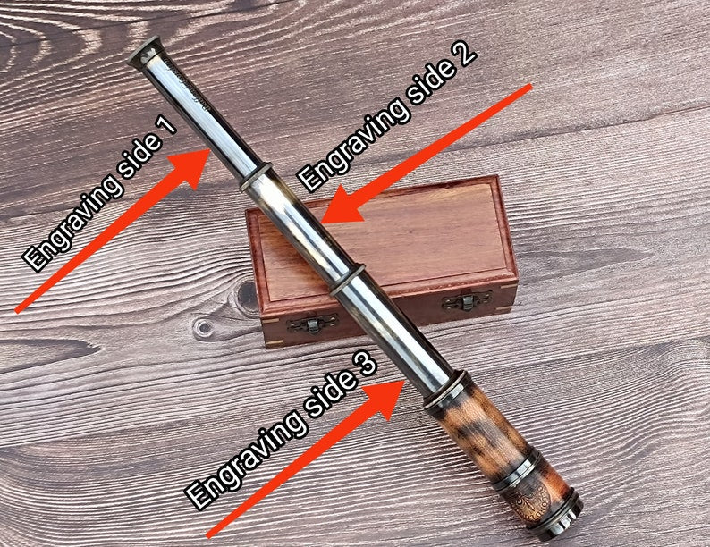 Pirates Style Spyglass Telescope – Nautical Decor Piece