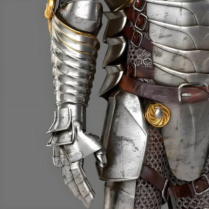 Steel gauntlets and gloves of the Medieval Full Body Armor Suit – Articulated and Wearable by Artisans Hub


