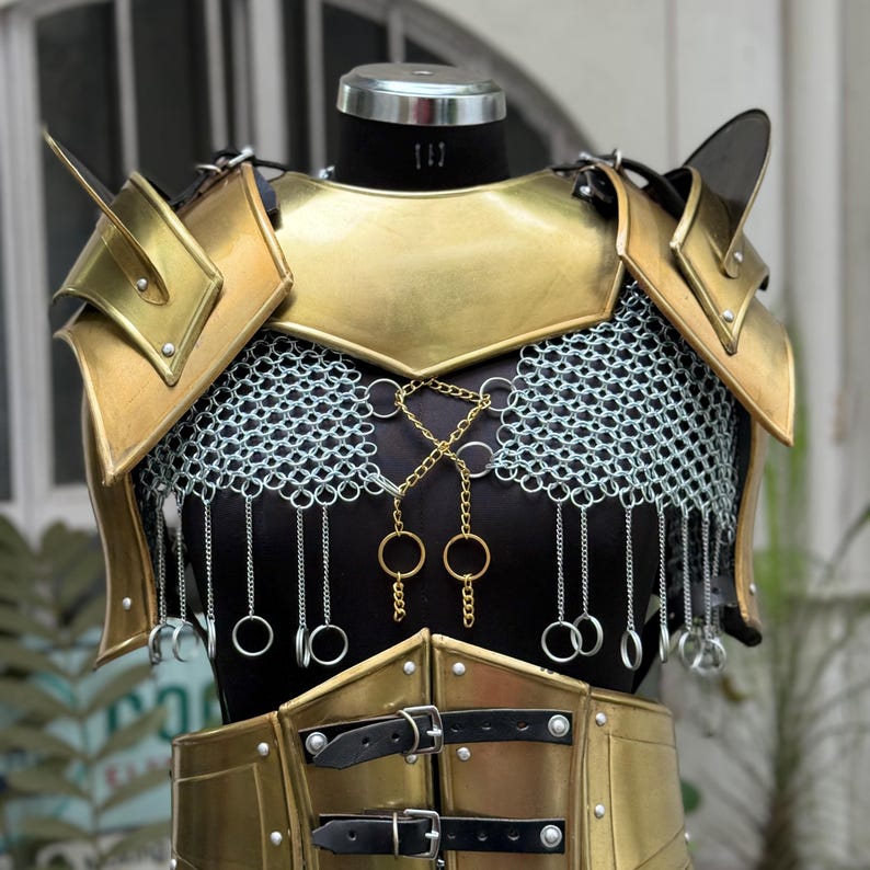 Female warrior armor outfit for Renaissance fair with medieval styling and fantasy appeal