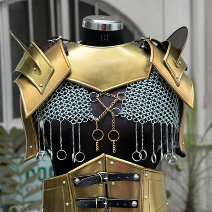 Female warrior armor outfit for Renaissance fair with medieval styling and fantasy appeal