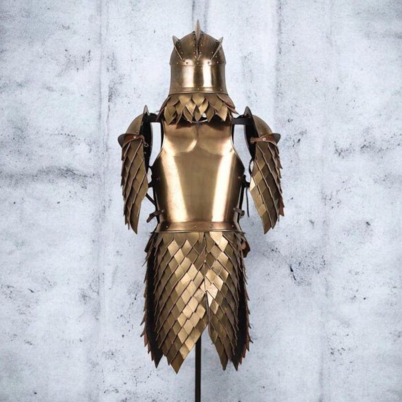 18-gauge steel full body armor back view for Renaissance reenactments