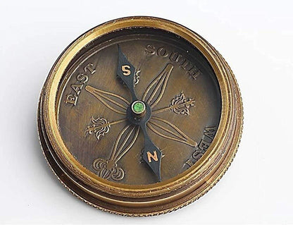 Open view of RII compass showing detailed rose dial for nautical navigation

