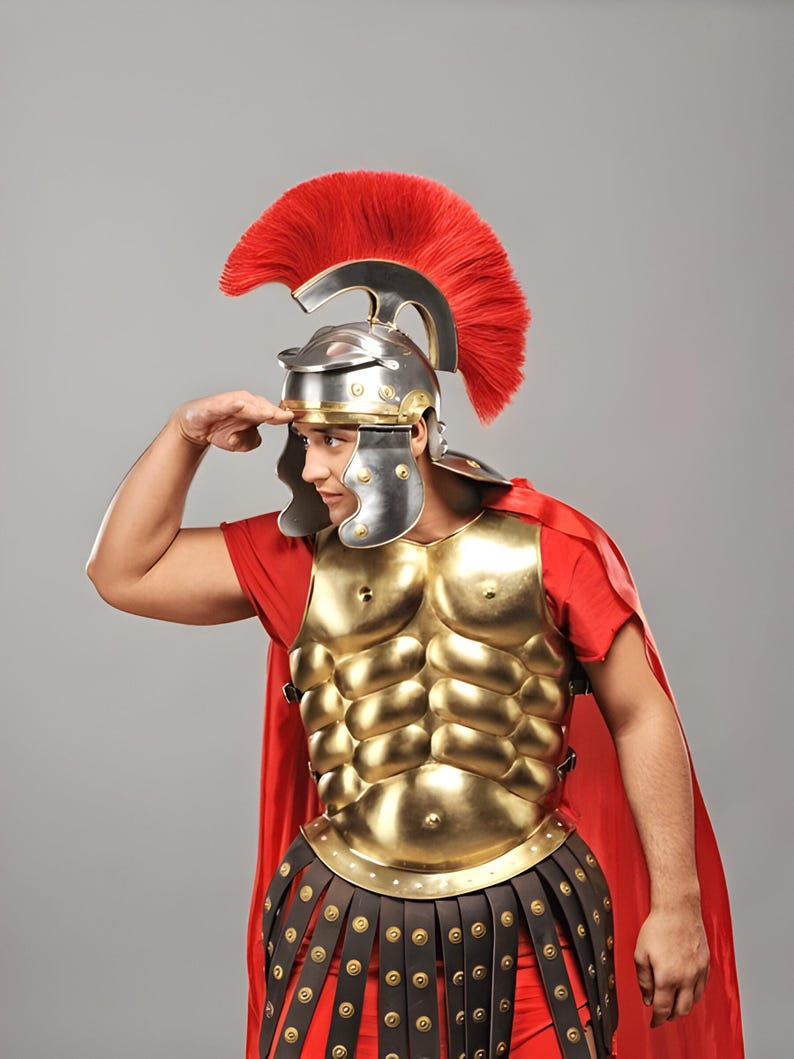 Roman centurion helmet made from 18 gauge steel reenactment armor
