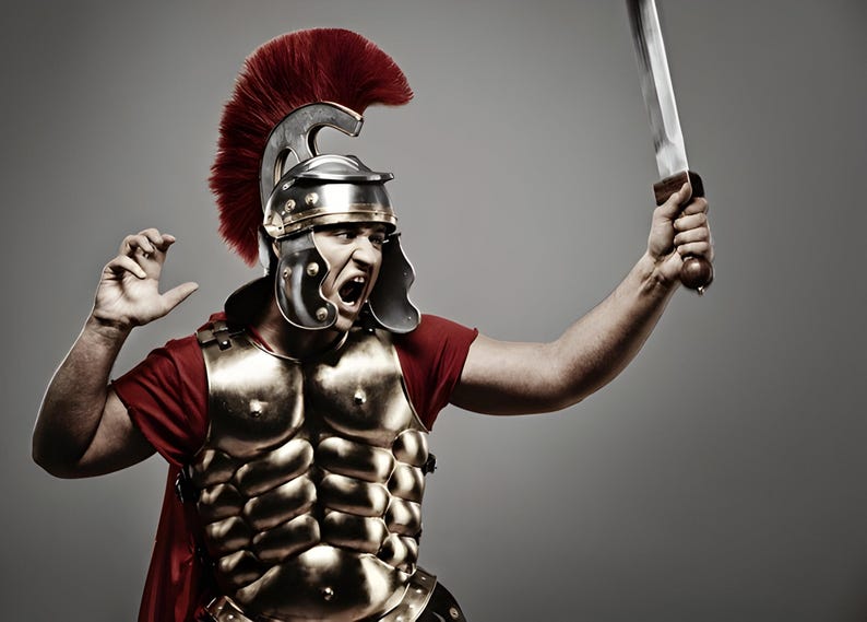 Roman muscle cuirass front view steel armor for LARP and cosplay