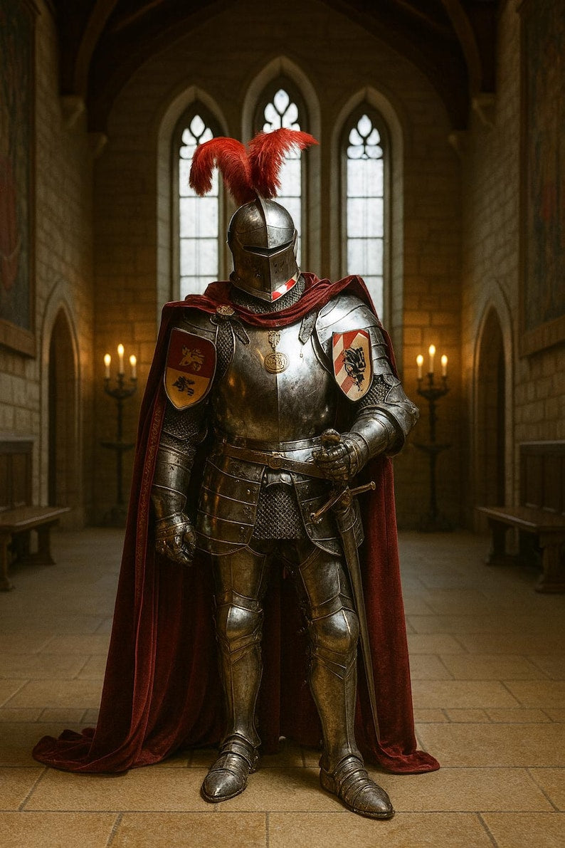 Mild Steel Barbuta Helmet – Part of Royal Crusader Knight Full Armor Set for Cosplay