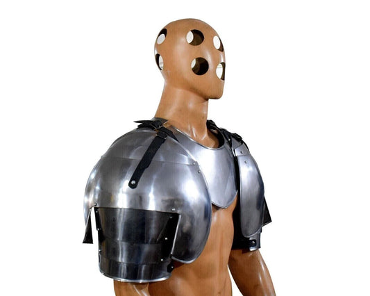 Medieval SCA Pauldrons & Gorget – Cosplay Reenactment Shoulder Armor LARP Costume | Artisans Hub