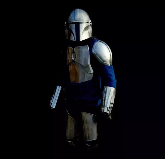 Full Display of Mandalorian Medieval Full Body Armor Suit with Helmet – Artisans Hub

